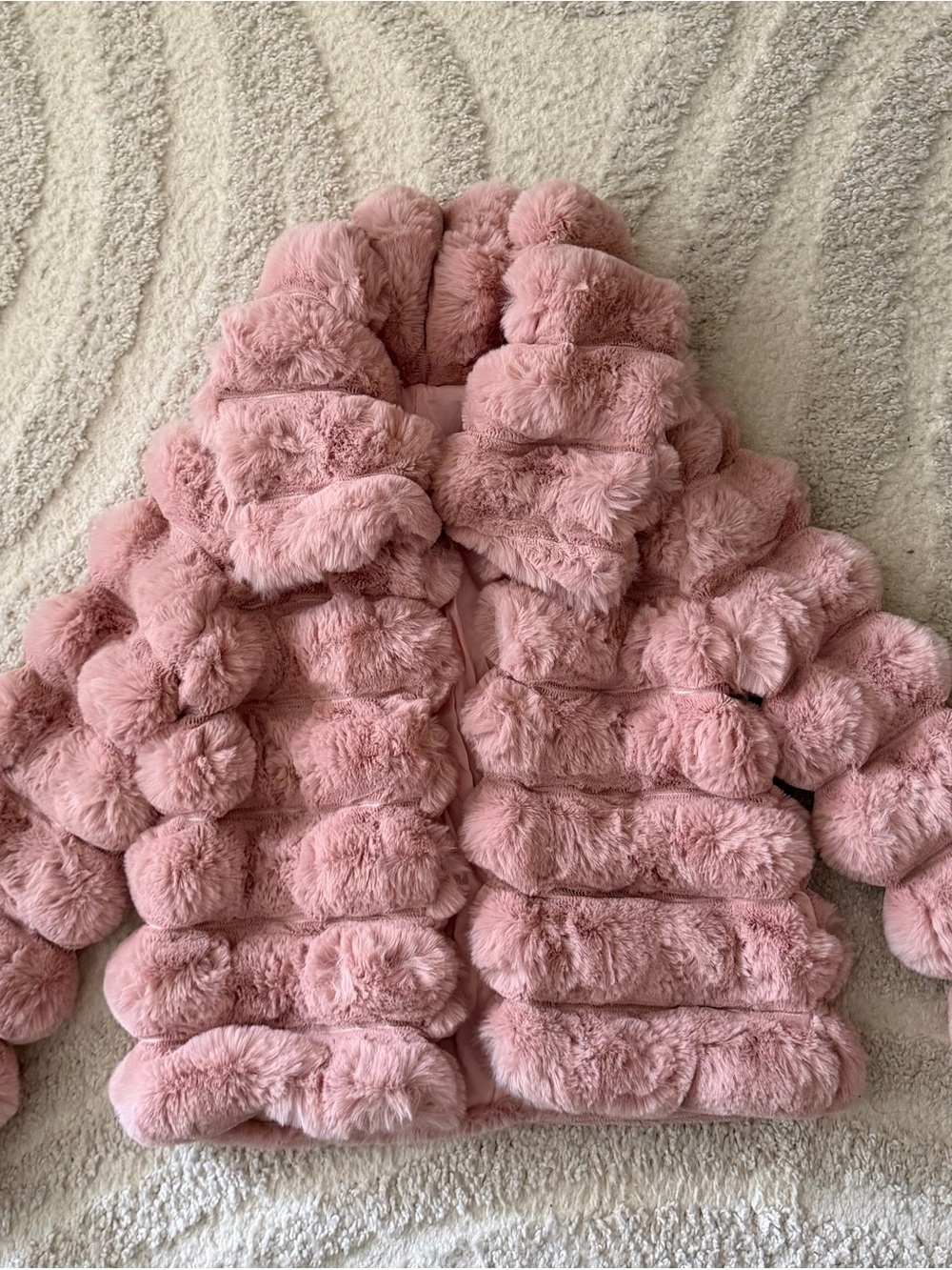 SHEIN SXY Pink Faux Fur Open Front Fuzzy Coat Jacket | XS | NWT
